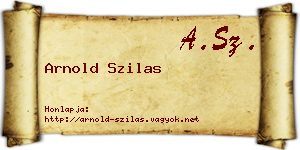 Arnold Szilas névjegykártya